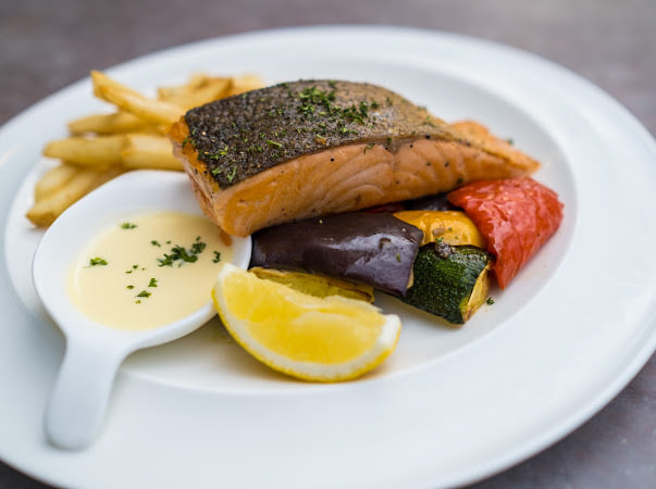 Grilled Salmon with Grilled Vegetables
